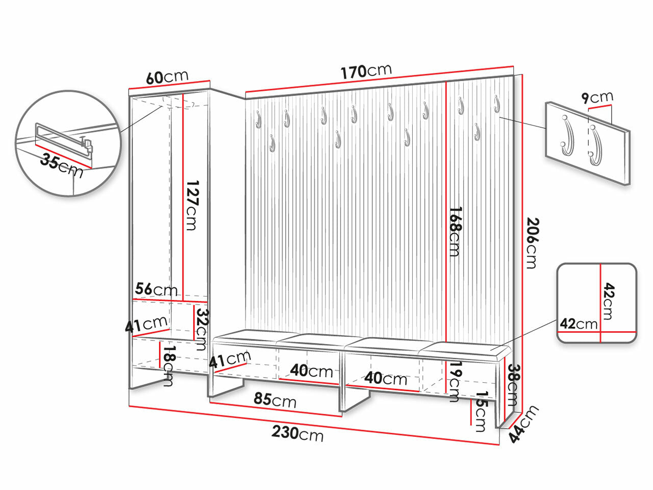 Entrésæt Hartford 484