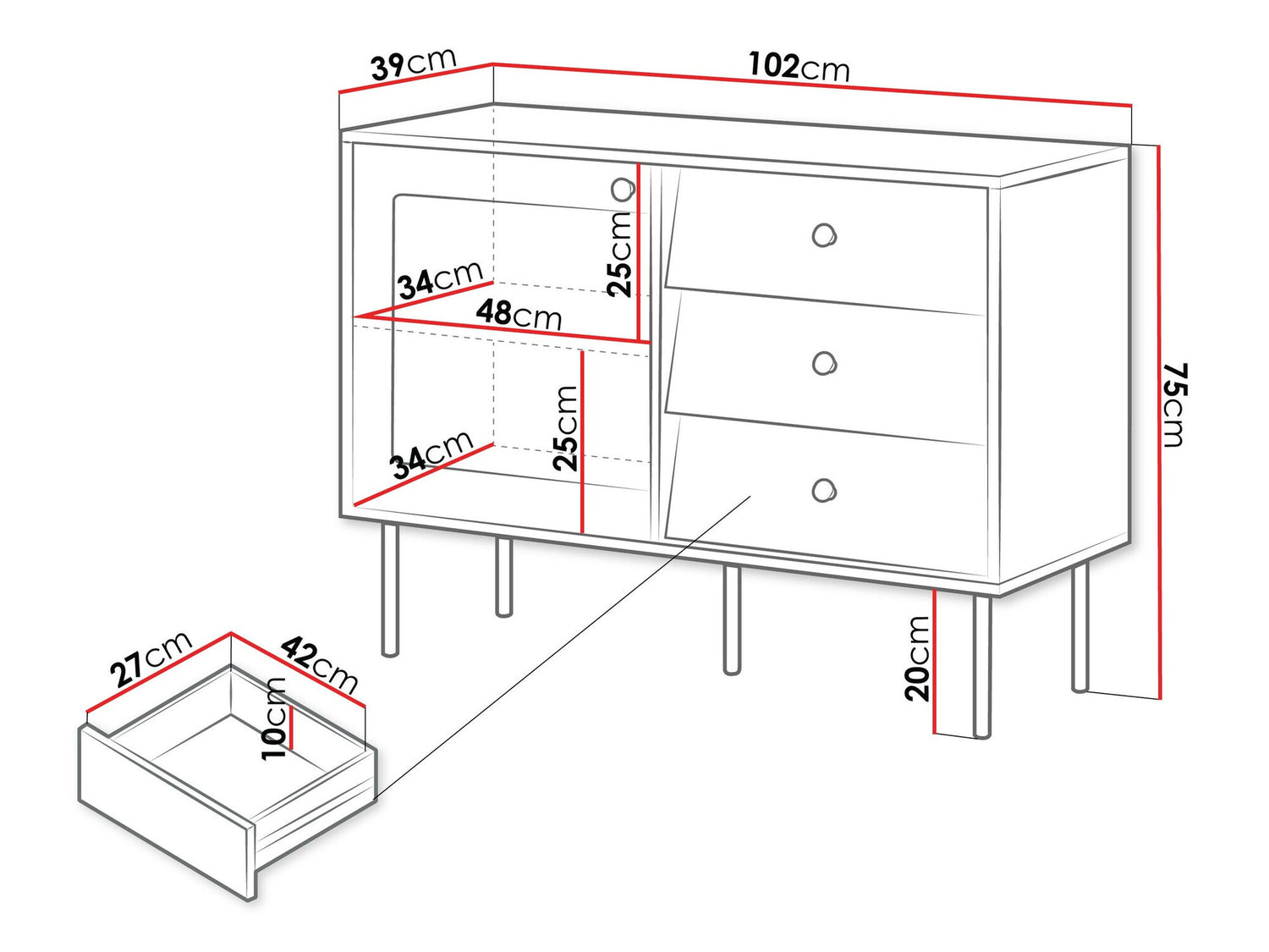 Display cabinet Charlotte AB100