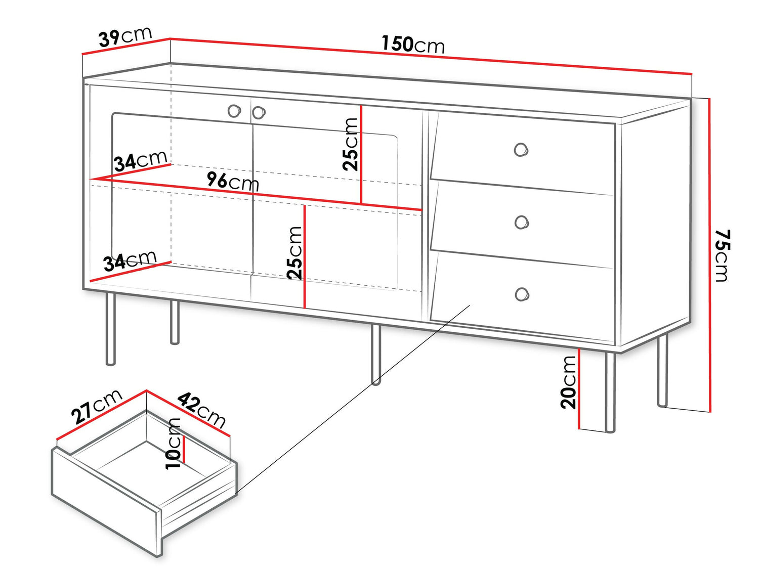 Display cabinet Charlotte AB101