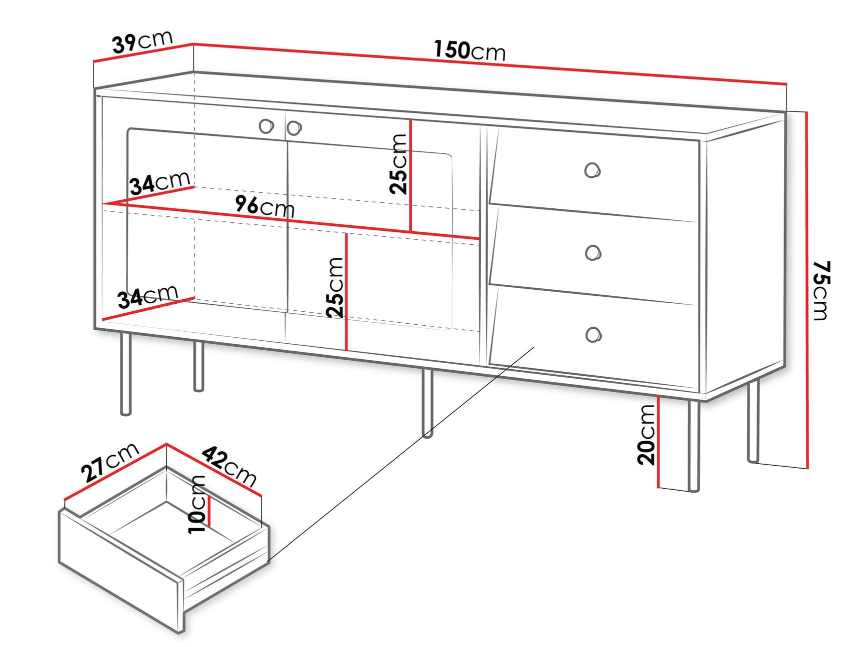 Display cabinet Charlotte AB101