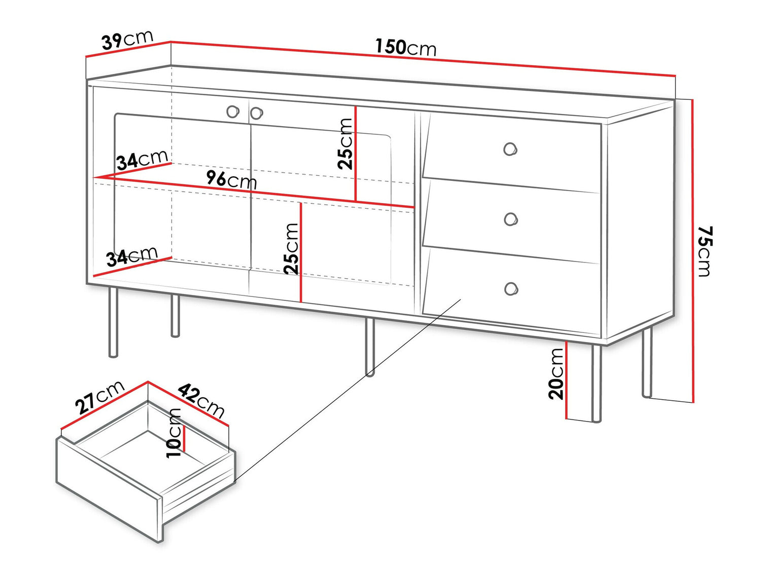 Display cabinet Charlotte AB101