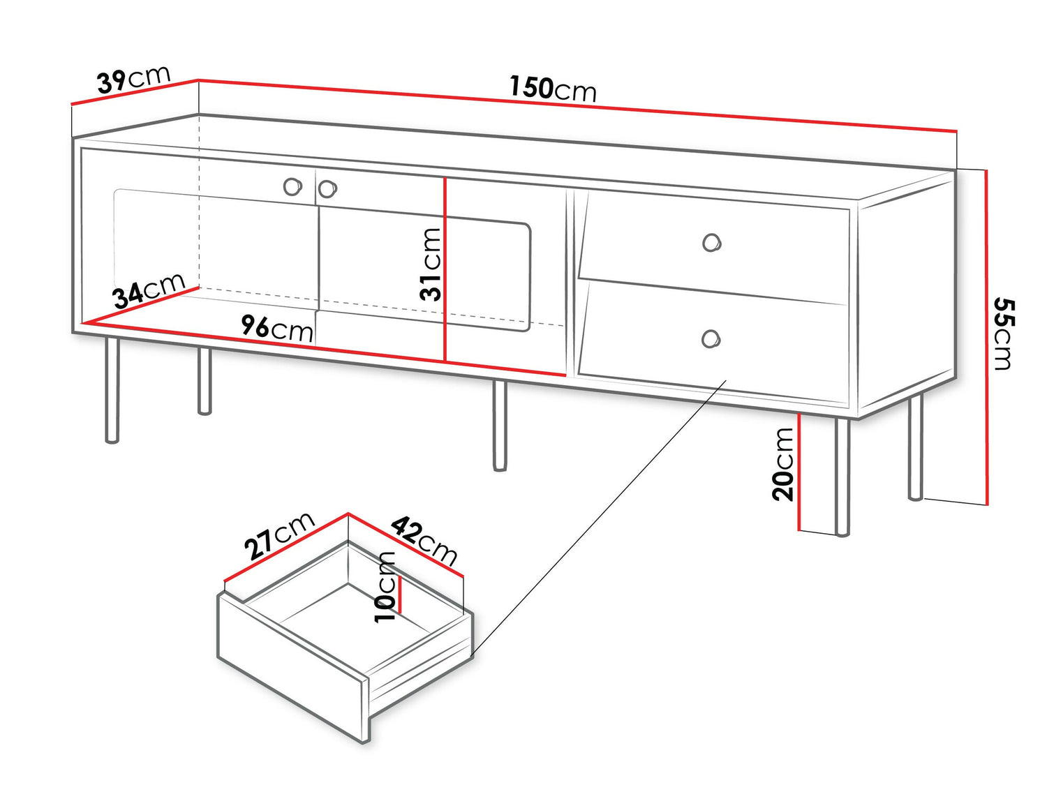 TV stand Charlotte AB102