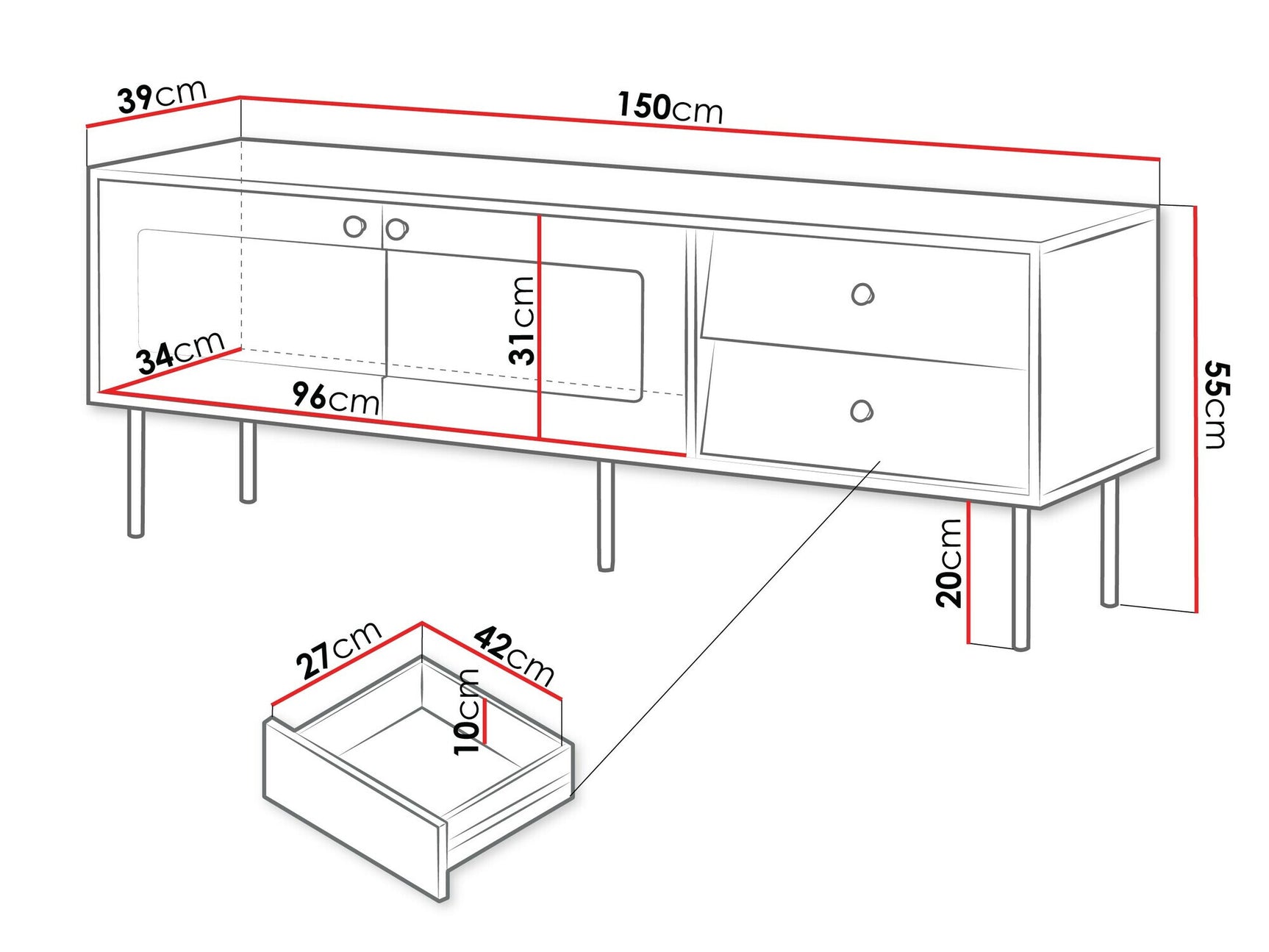 TV stand Charlotte AB102