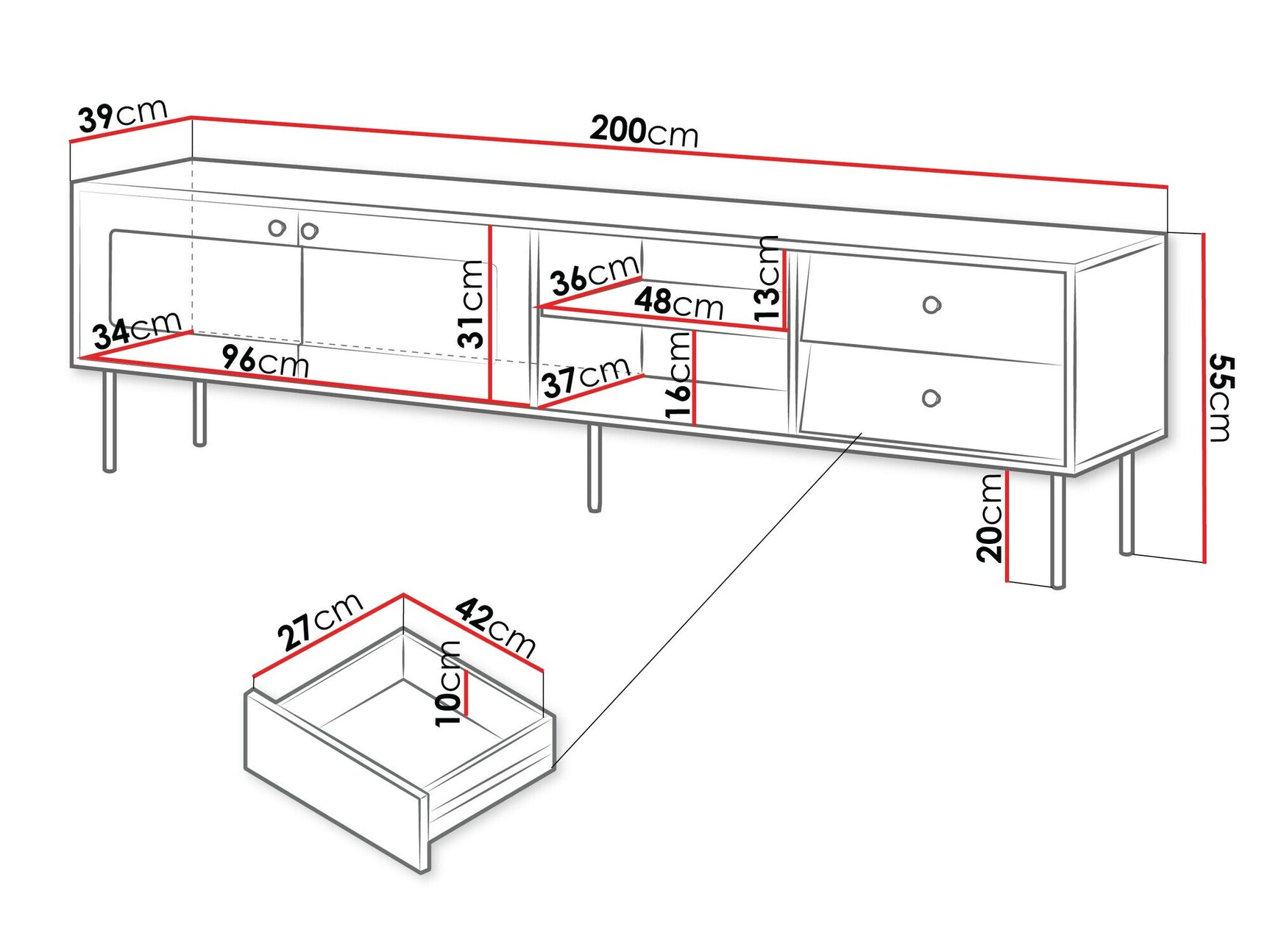 TV stand Charlotte AB103
