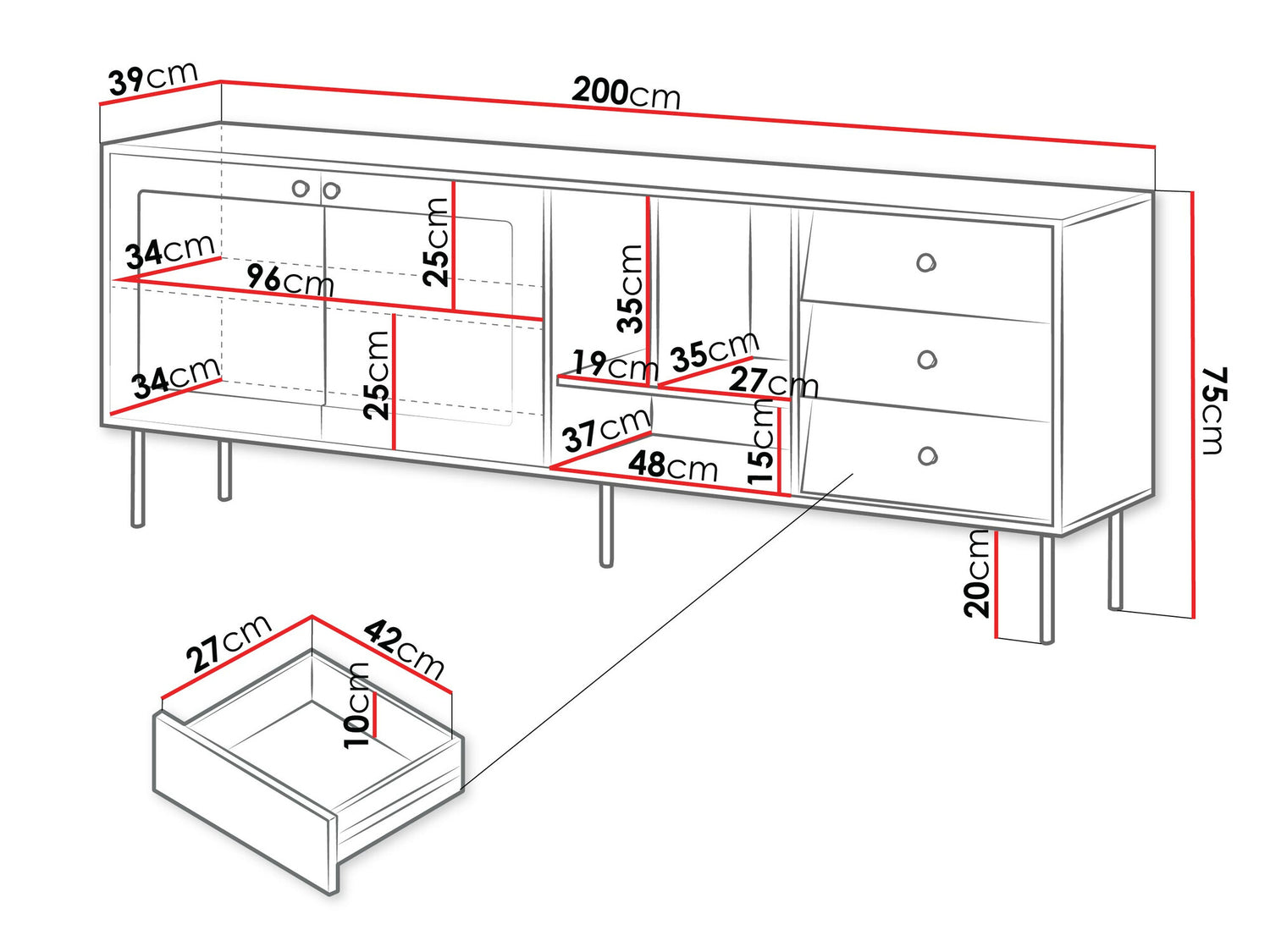 Display cabinet Charlotte AB104