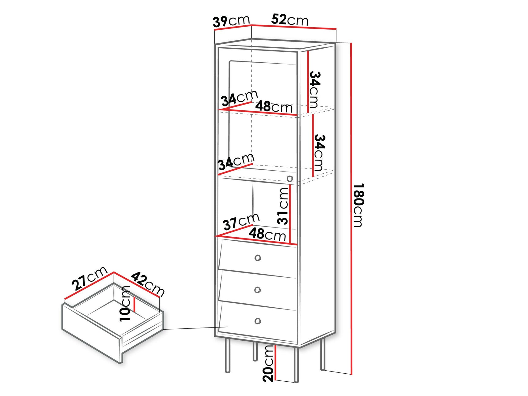 Display cabinet Charlotte AB105