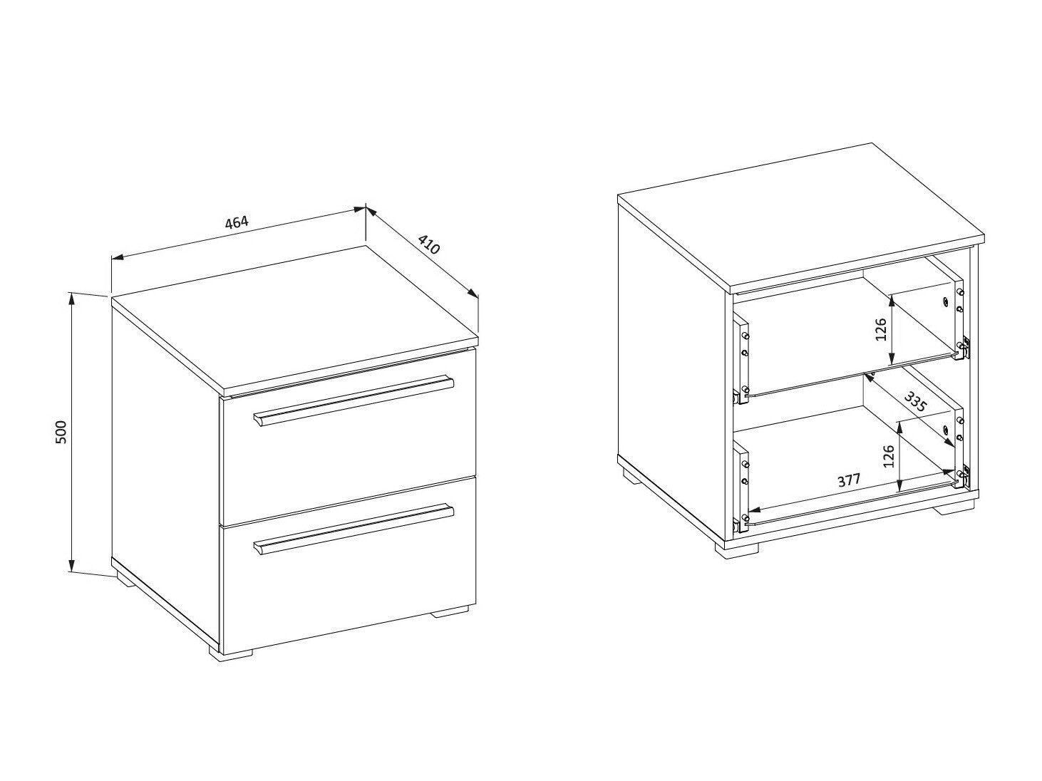 Sengebord Torvire 122