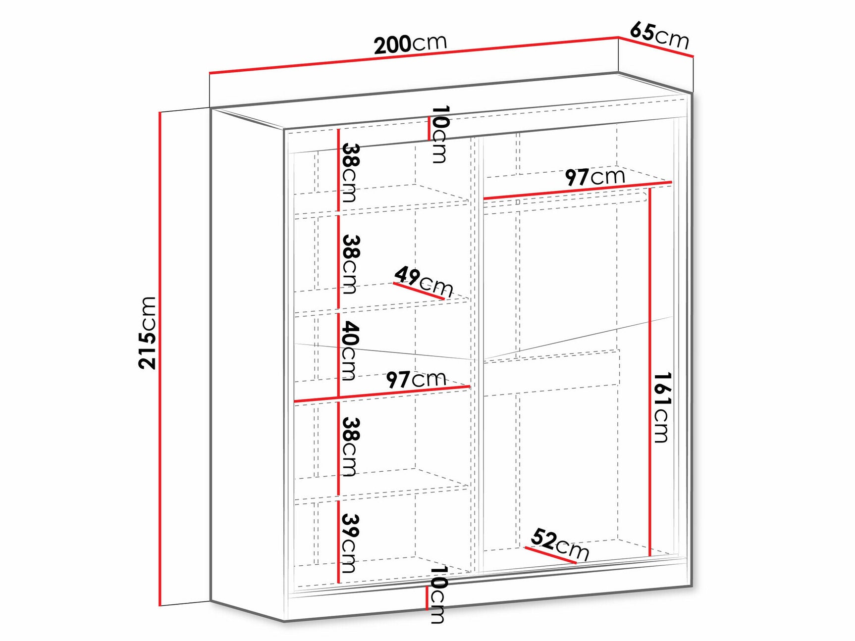 Wardrobe Toledo L100