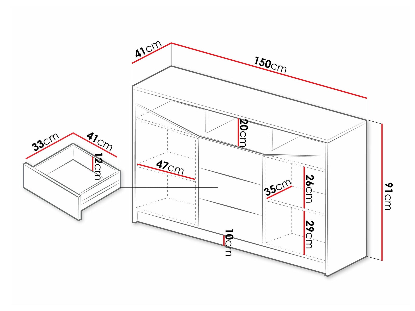 Chest of drawers Toledo L102