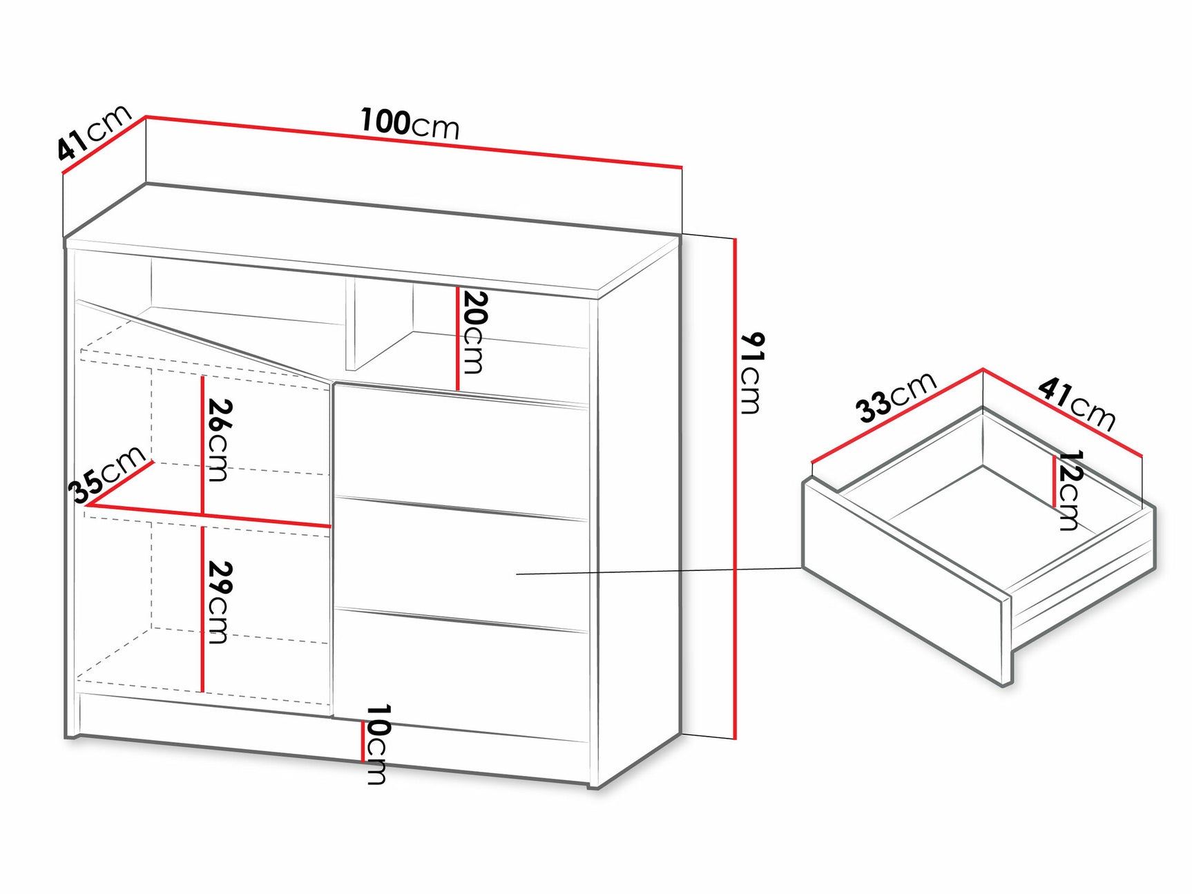 Chest of drawers Toledo L103