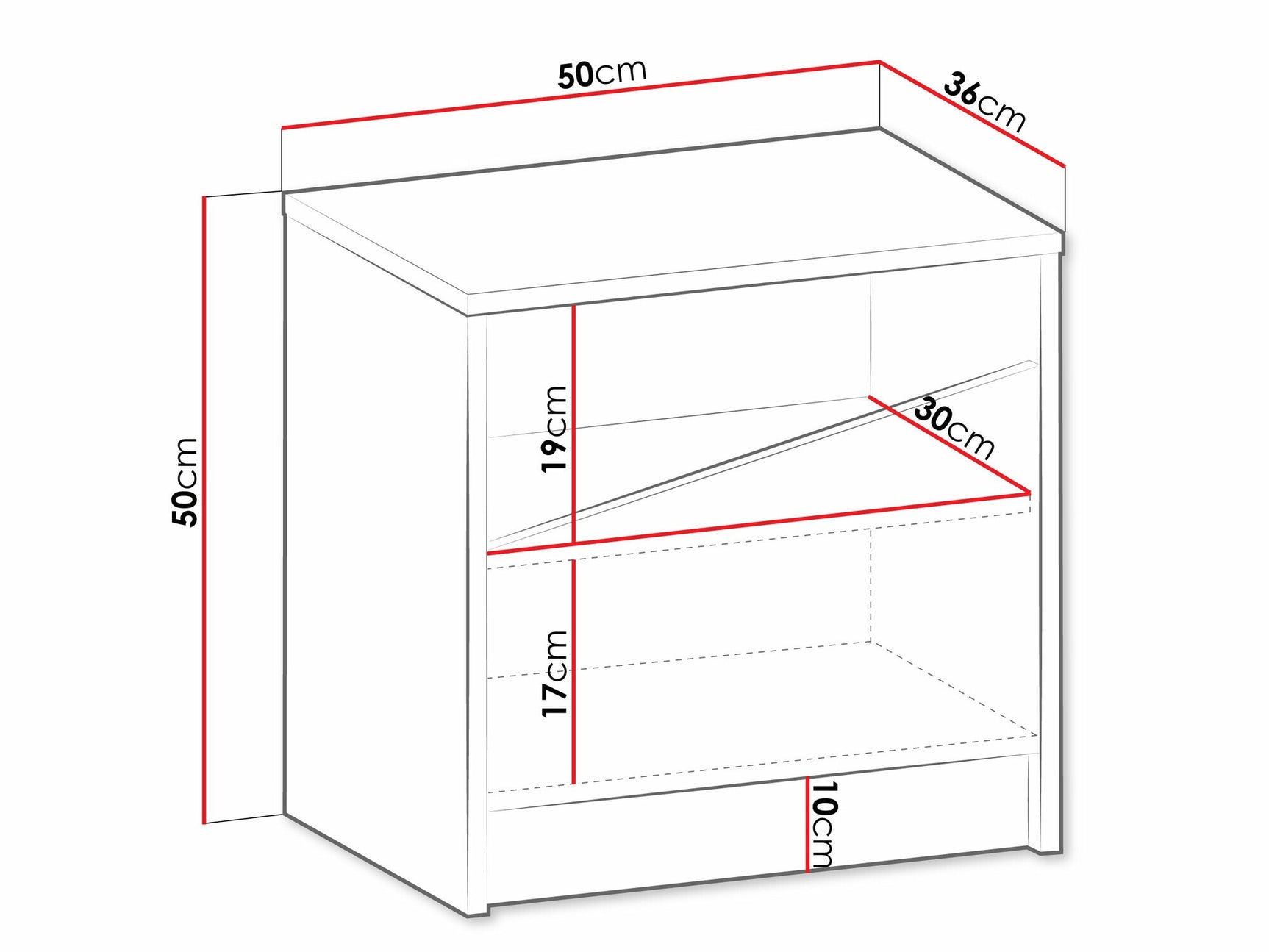 Bedside table Toledo L106