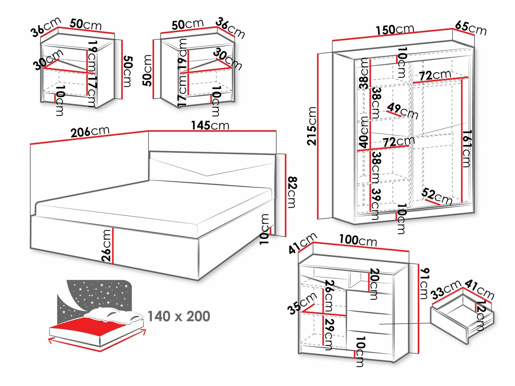 Bedroom set Toledo L108