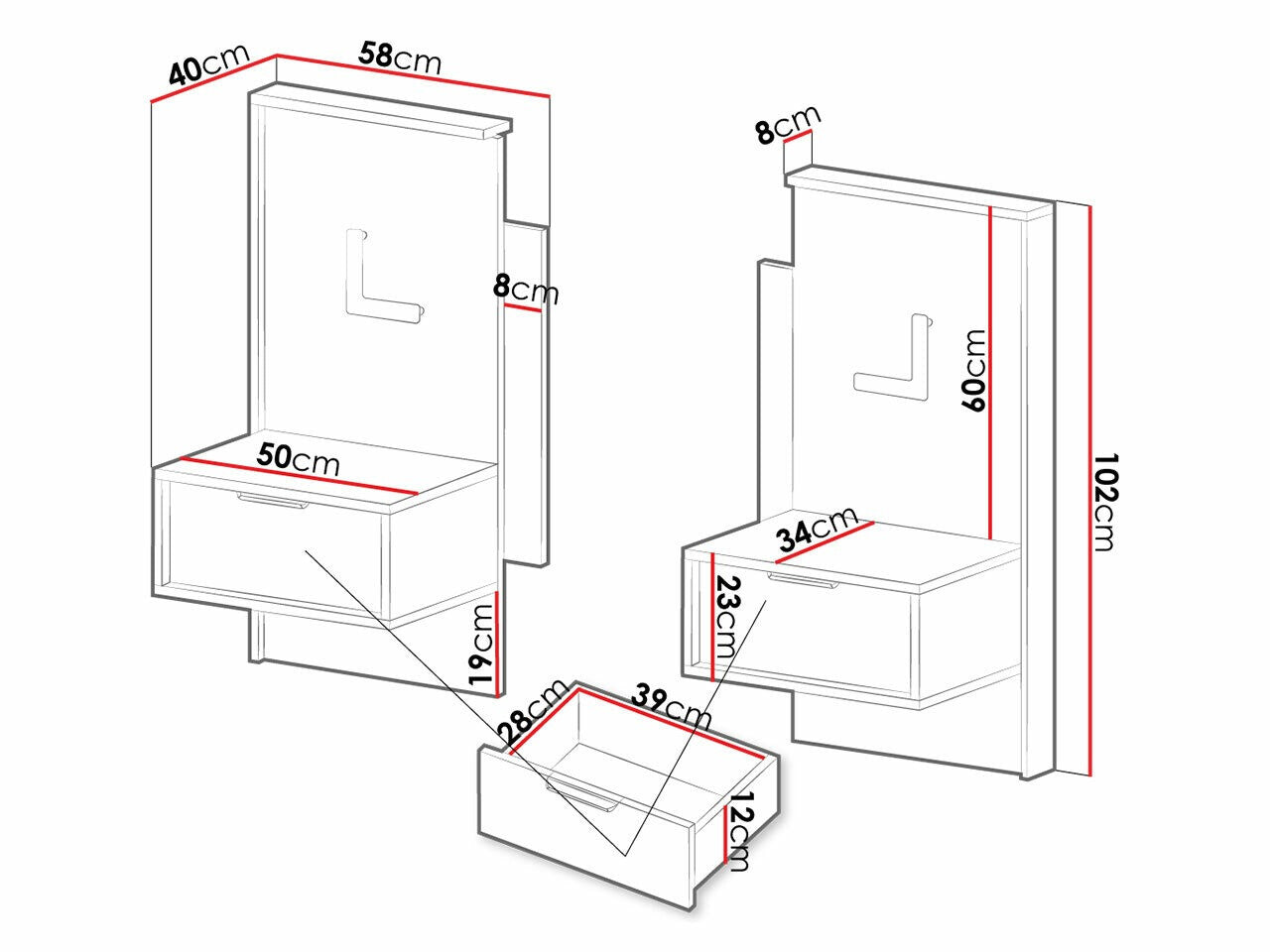 Et sæt natborde Kingston AB102