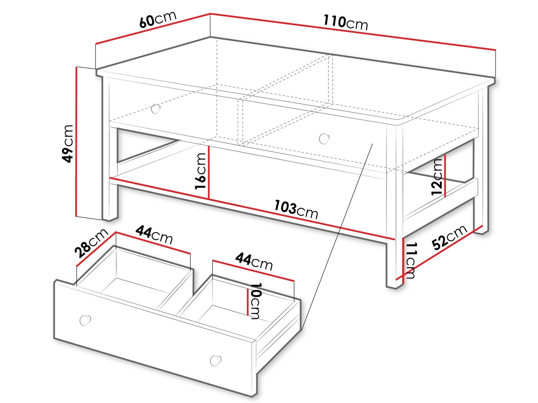 Sofabord Fresno F112