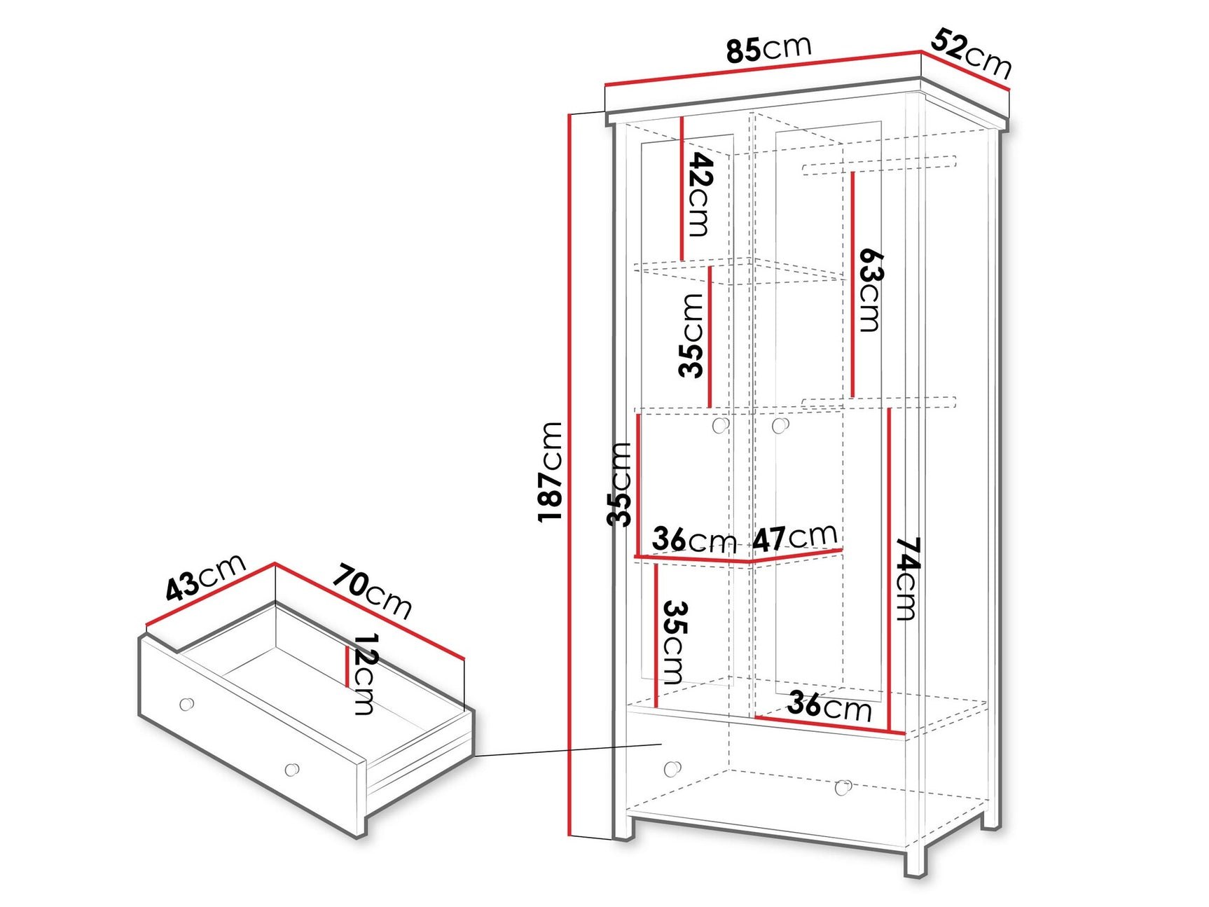 Garderobe Fresno F116