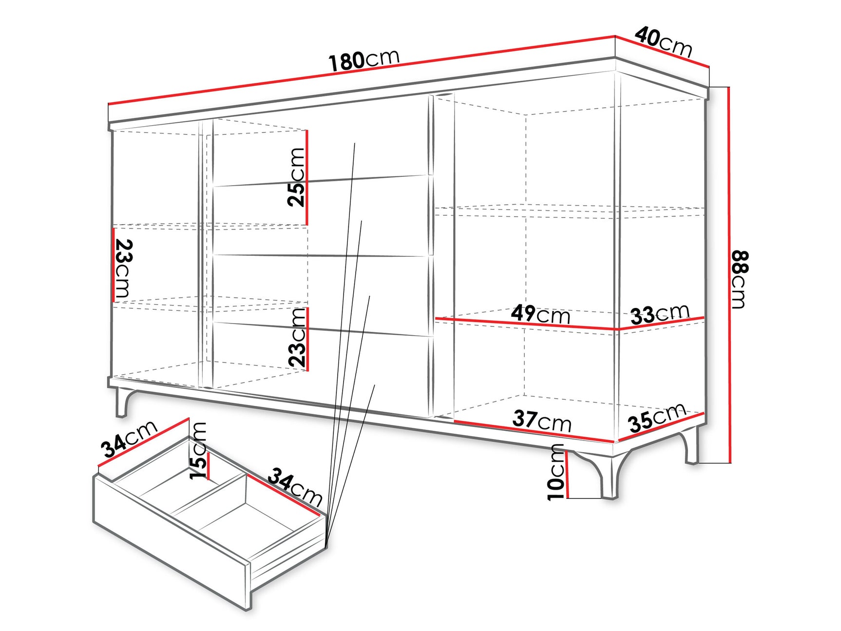 Chest of drawers Nashville B103