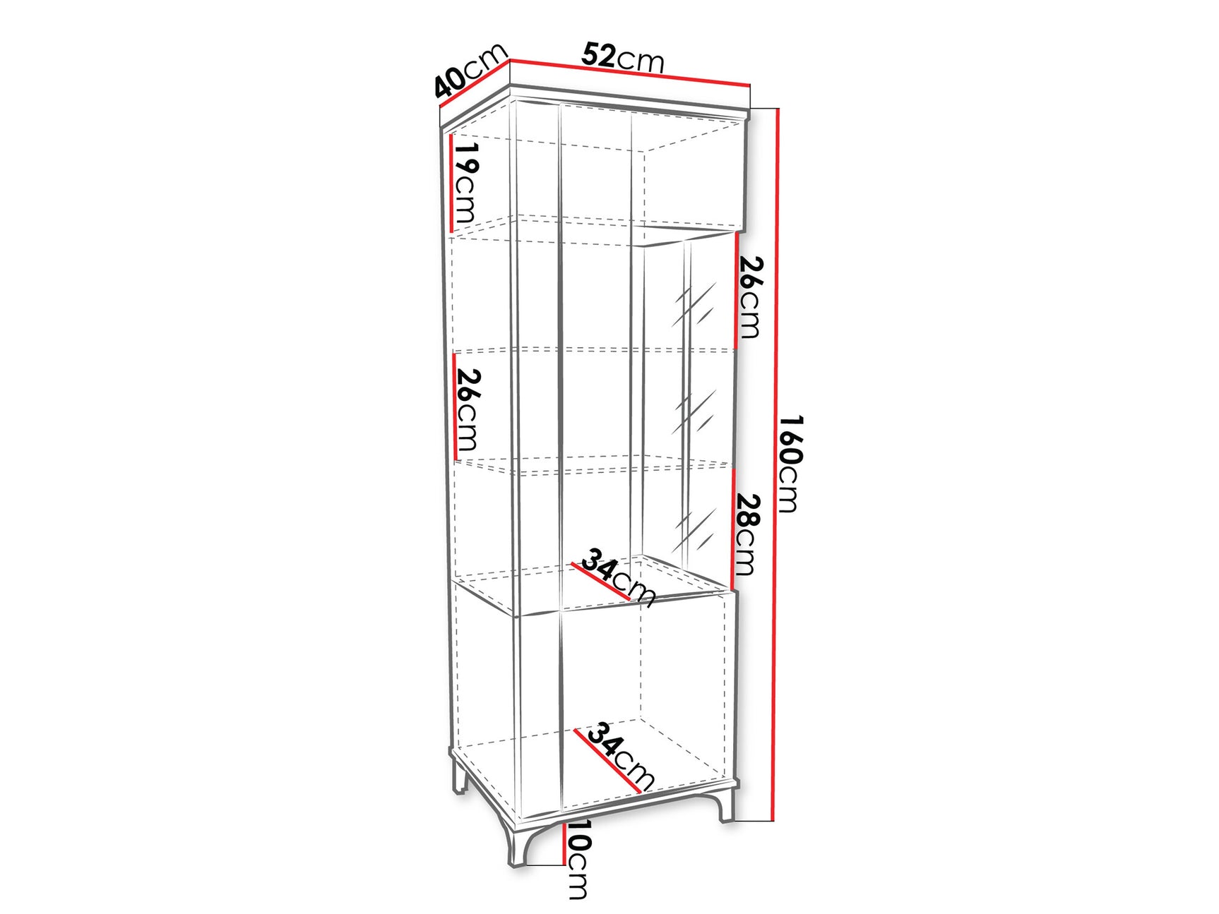 Display cabinet Nashville B107