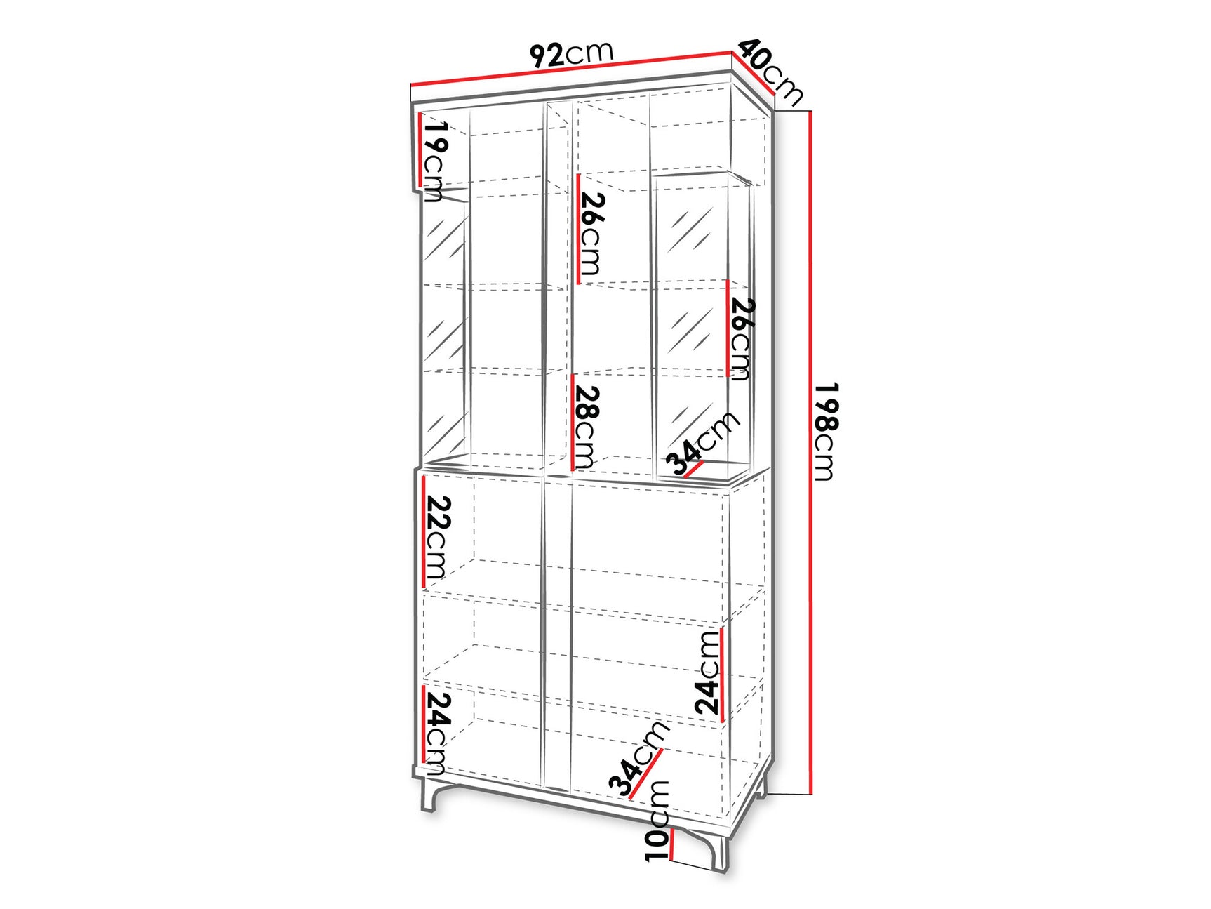 Display cabinet Nashville B116