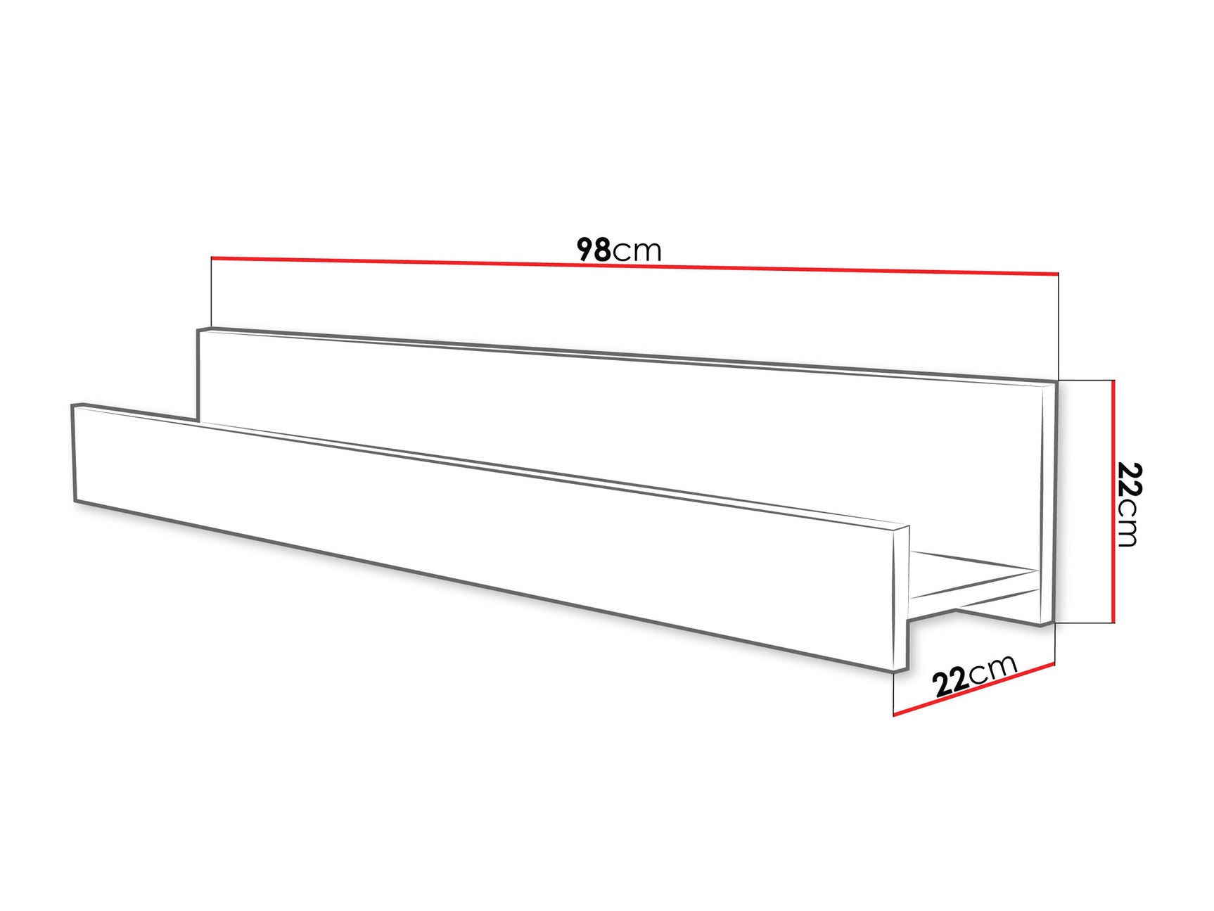 Wall shelf Nashville B115