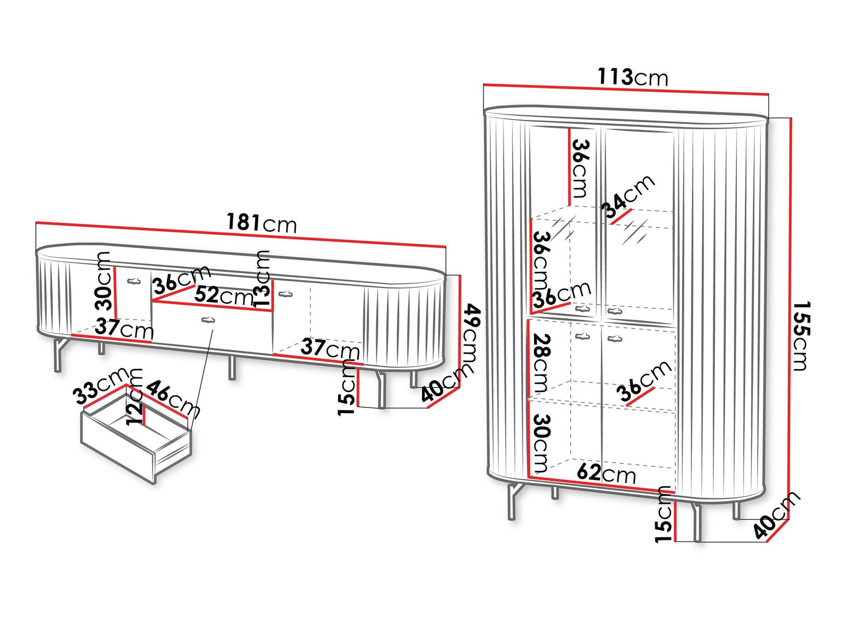 Stuemøbler-sæt Ogden T119