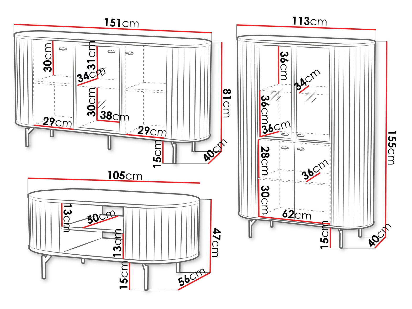 Stuemøbler-sæt Ogden T122