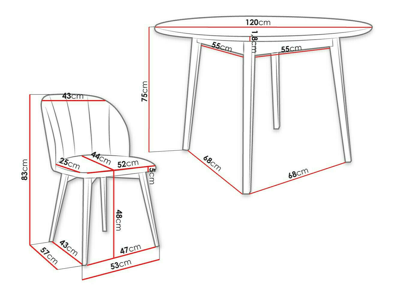 Spisestue-sæt Racine 136