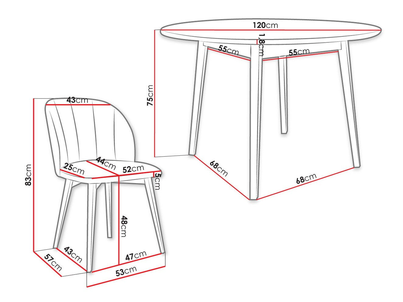 Spisestue-sæt Racine 136