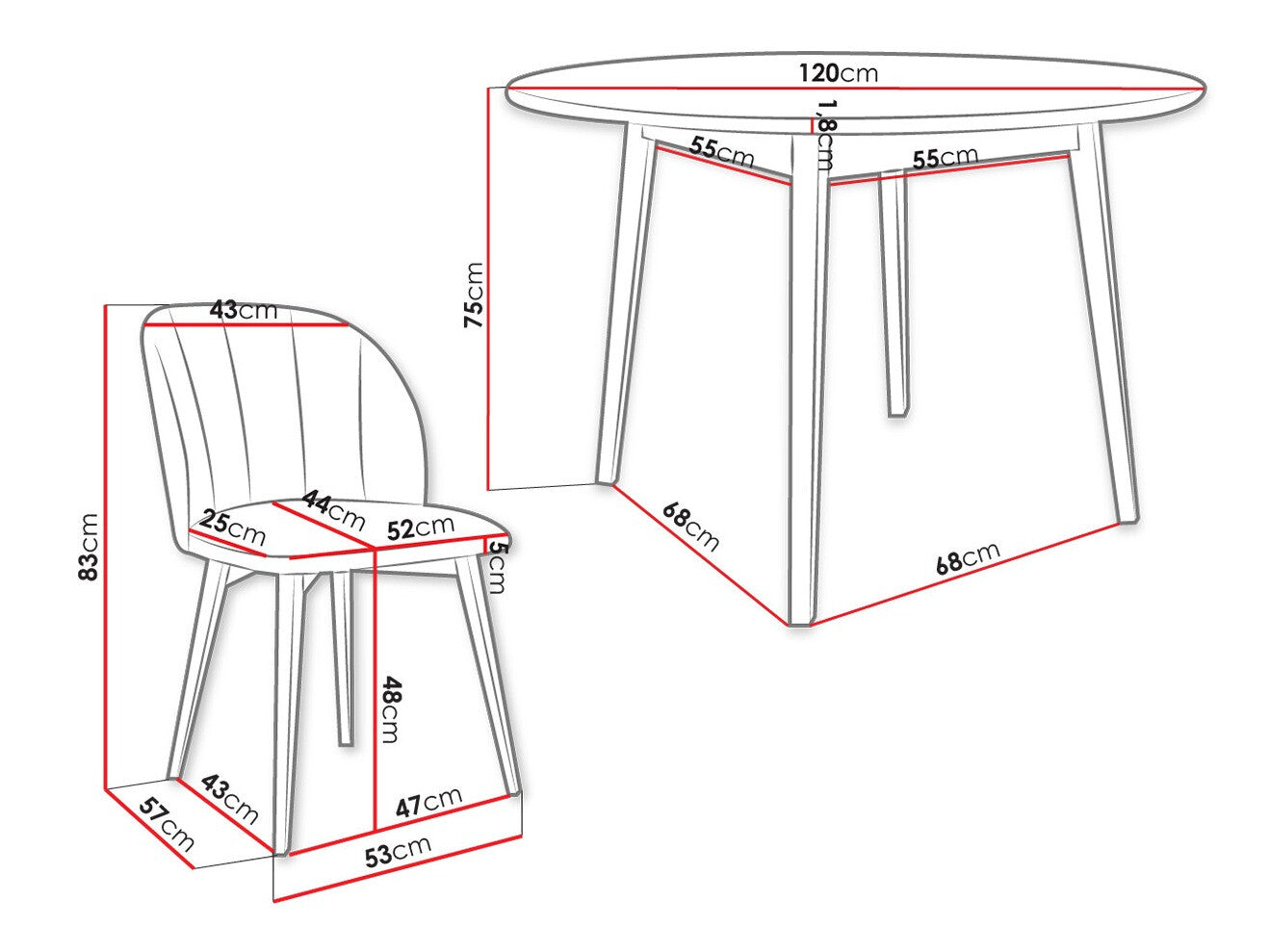 Spisestue-sæt Racine 136
