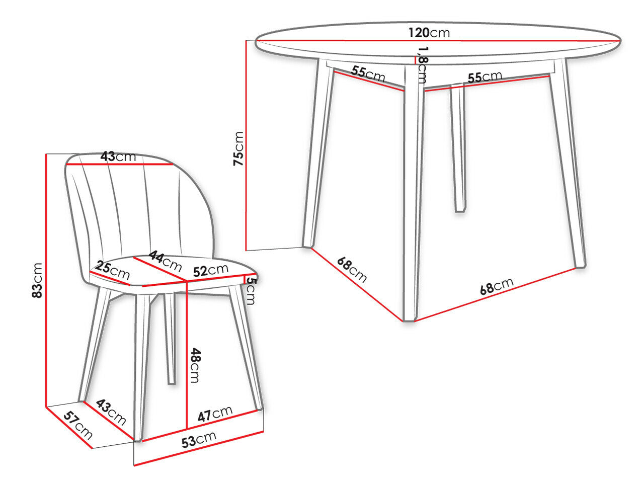 Spisestue-sæt Racine 136