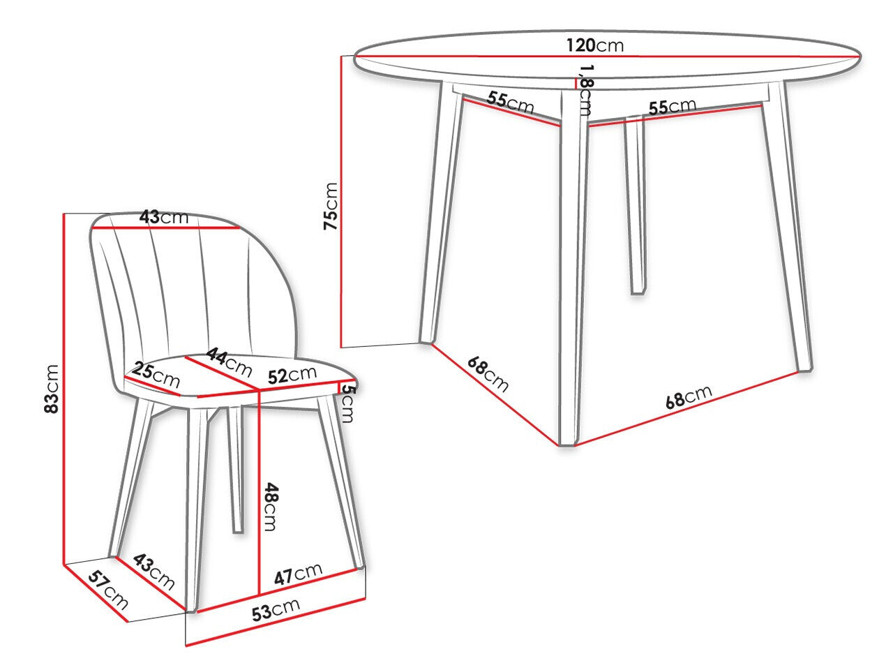 Spisestue-sæt Racine 136
