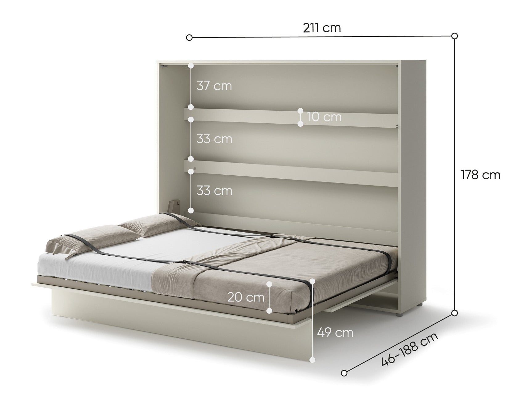 Væg seng Concept Pro Lenart AH115