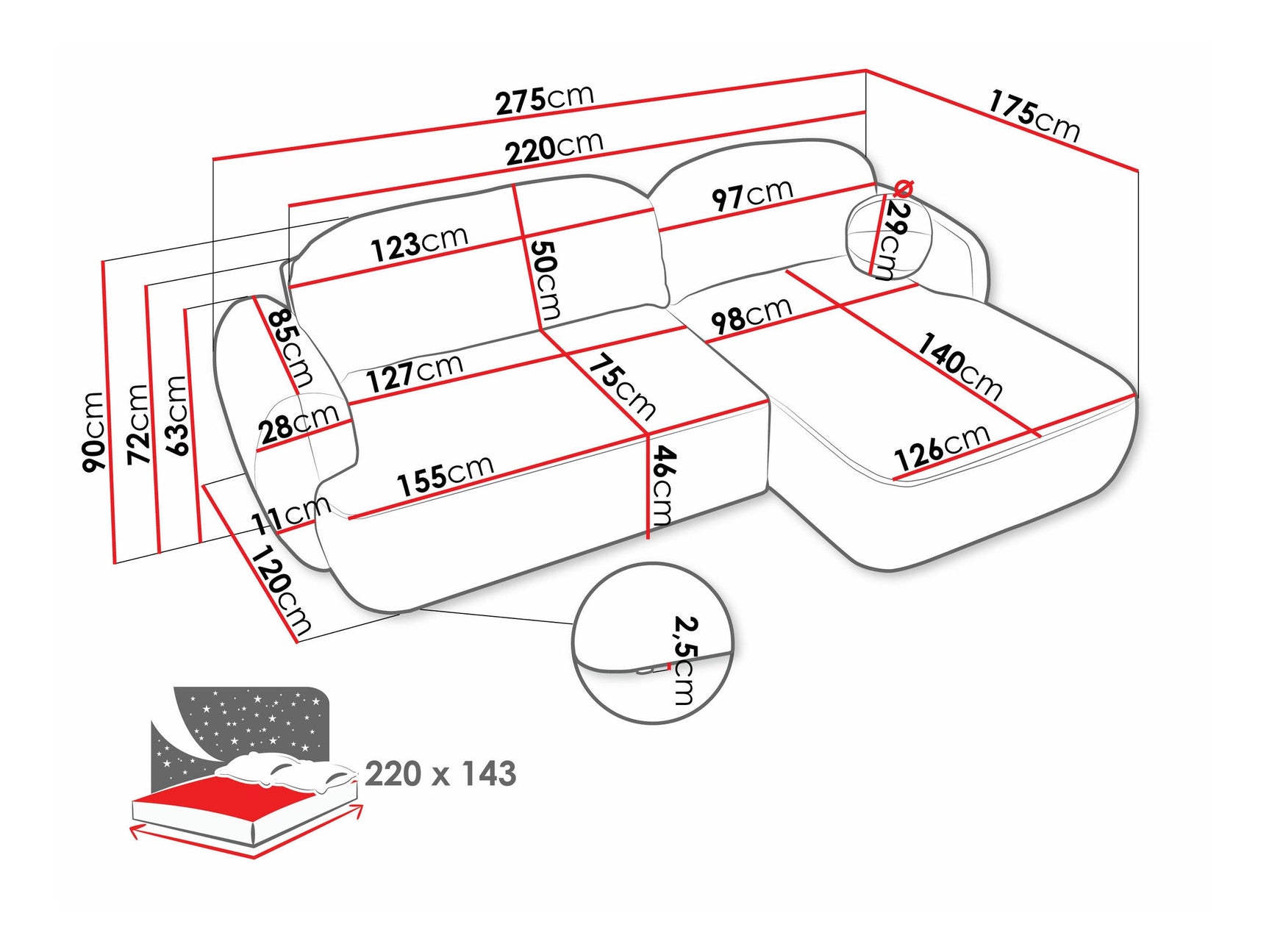 Hjørnesofa TrendyNest 110