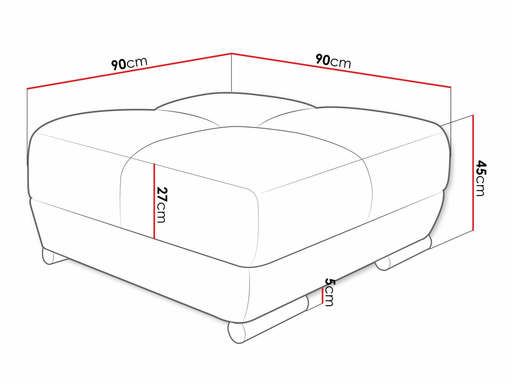Polstret bænk Camden 104