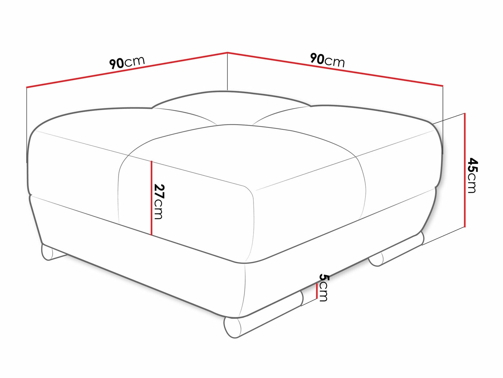 Polstret bænk Camden 104