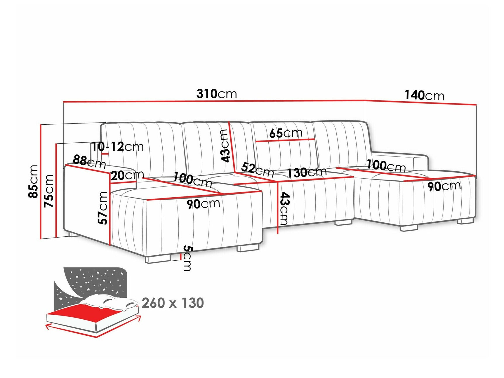 Corner sofa Columbus 232