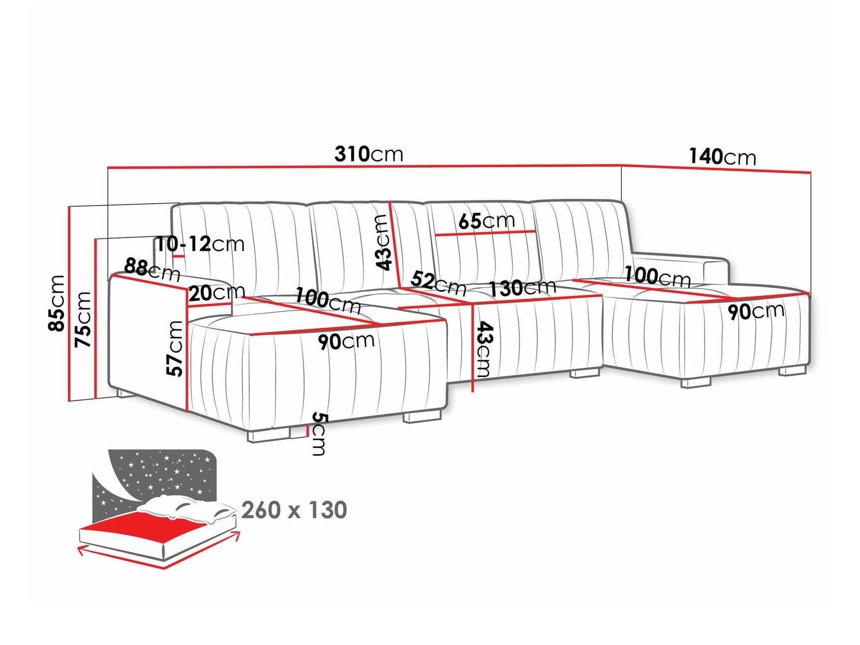 Corner sofa Columbus 232