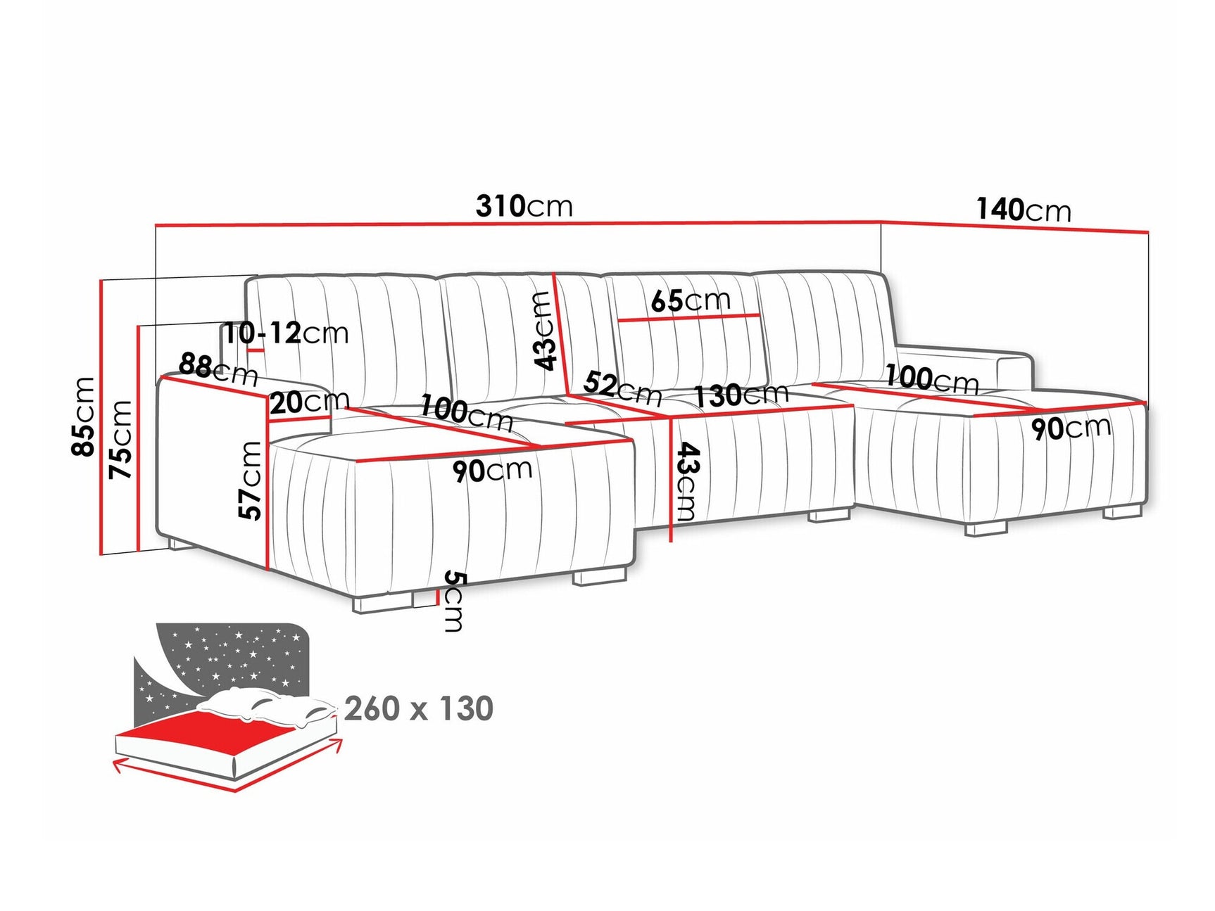 Corner sofa Columbus 232