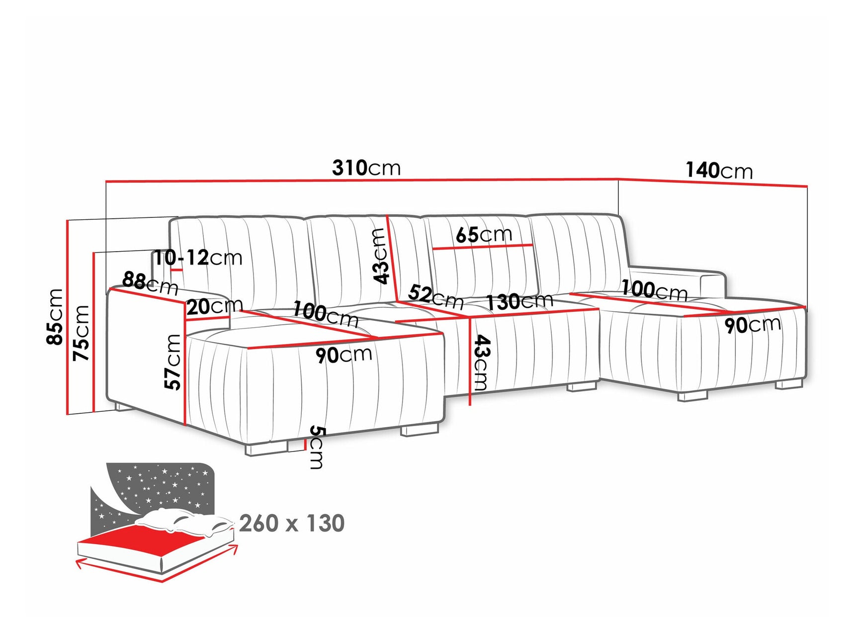 Corner sofa Columbus 232