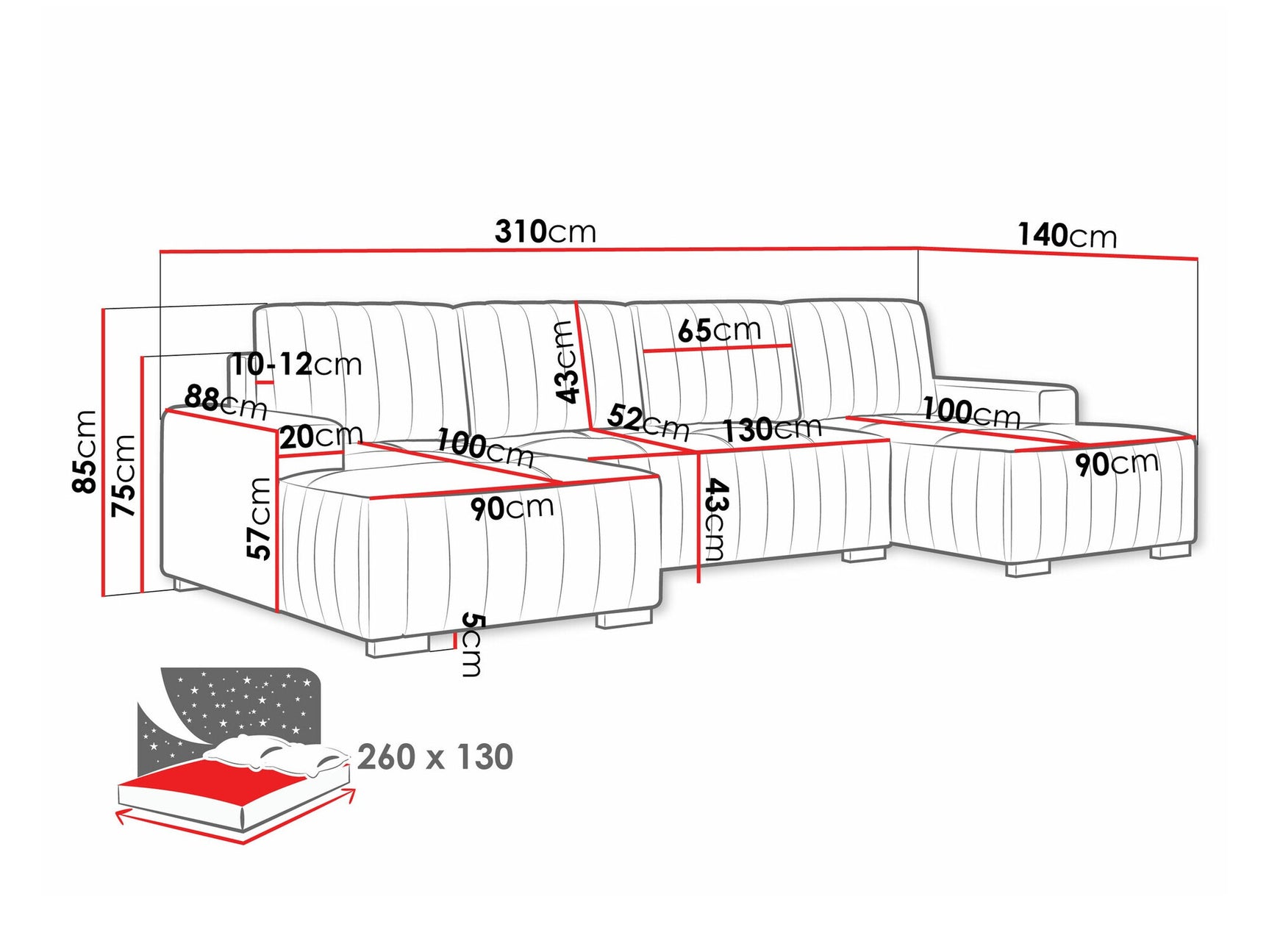 Corner sofa Columbus 232