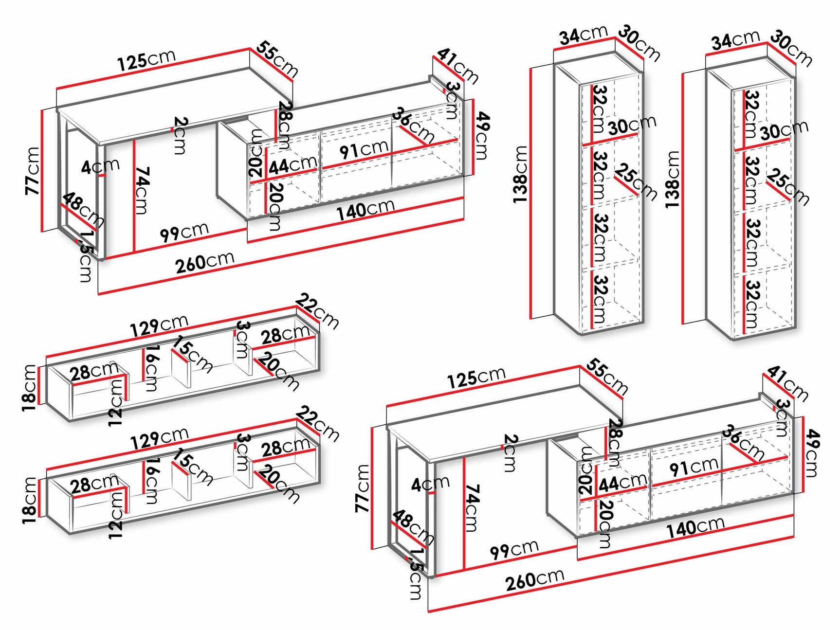 Kontorsæt Fresno AY116