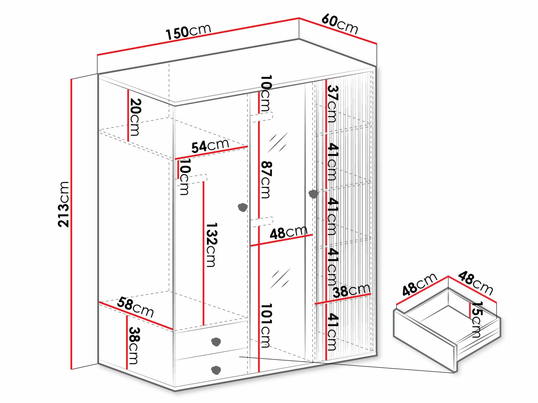 Garderobe Stanton H115