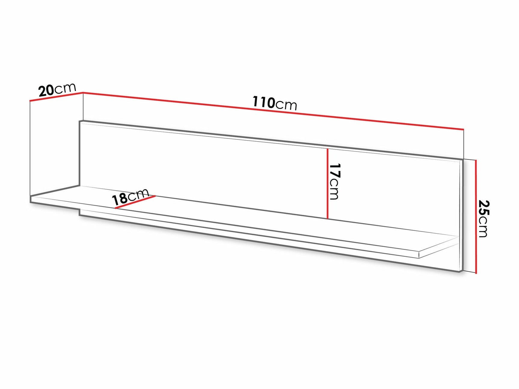 Wall shelf Charlotte AE104