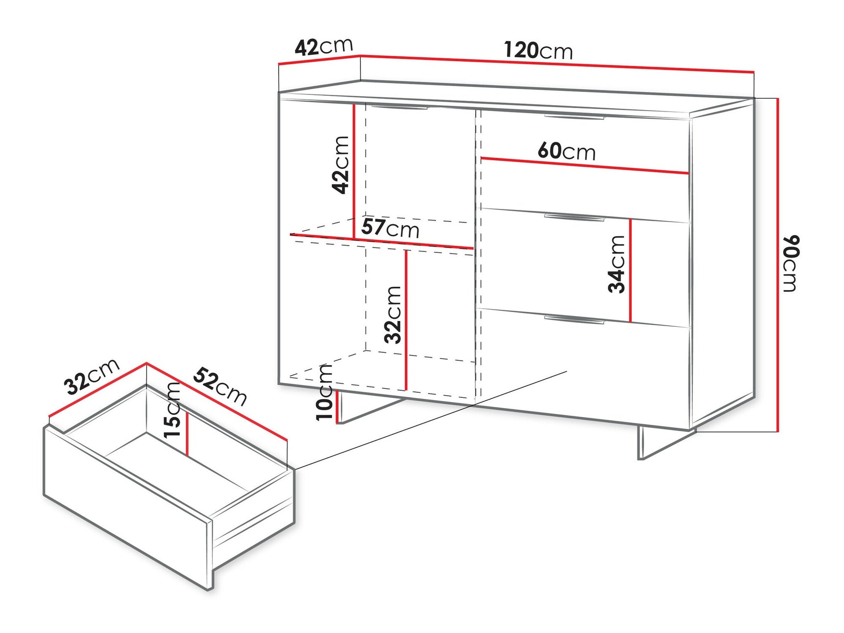 Chest of drawers Charlotte AF100