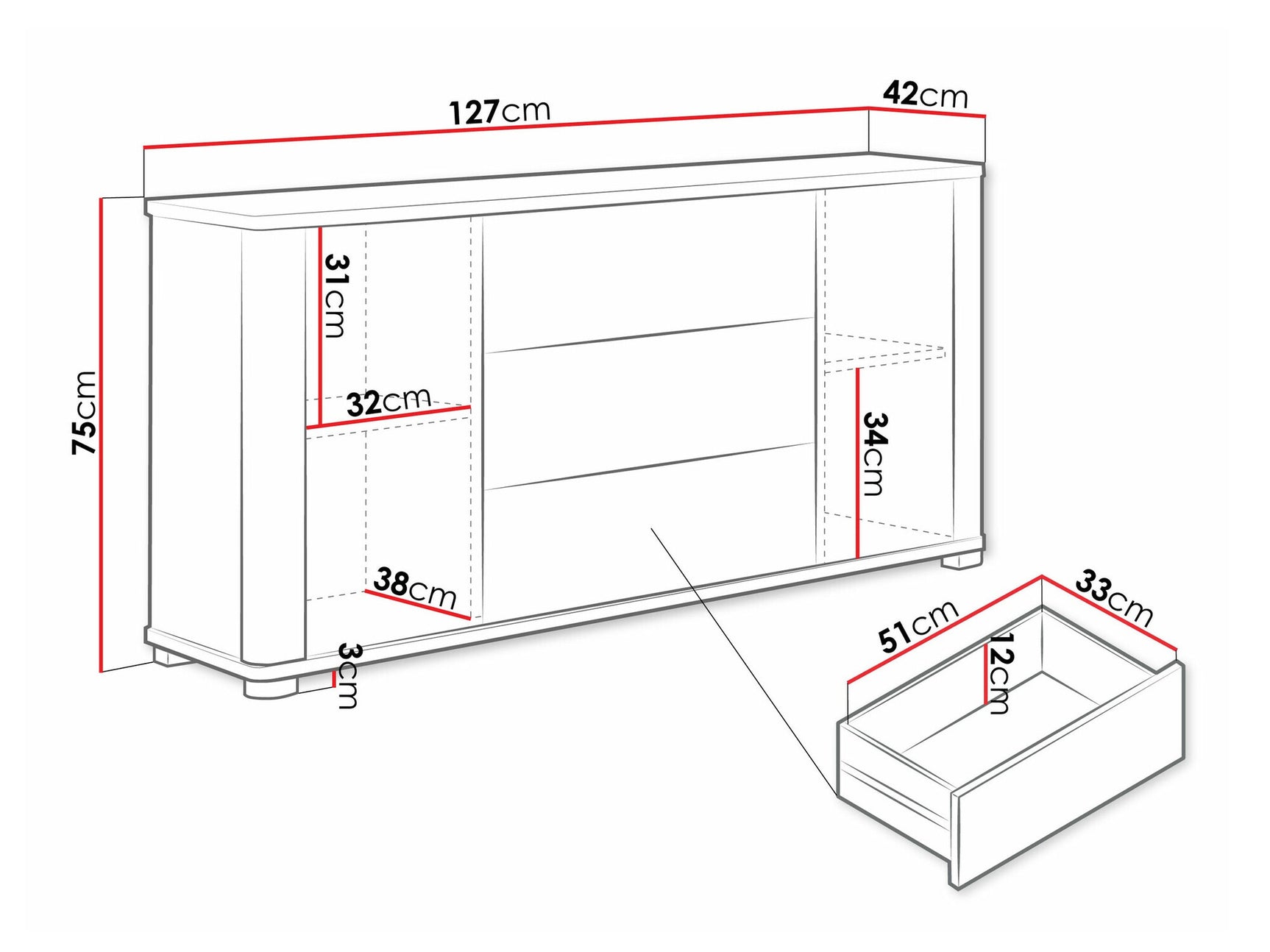 Chest of drawers Toledo AG102