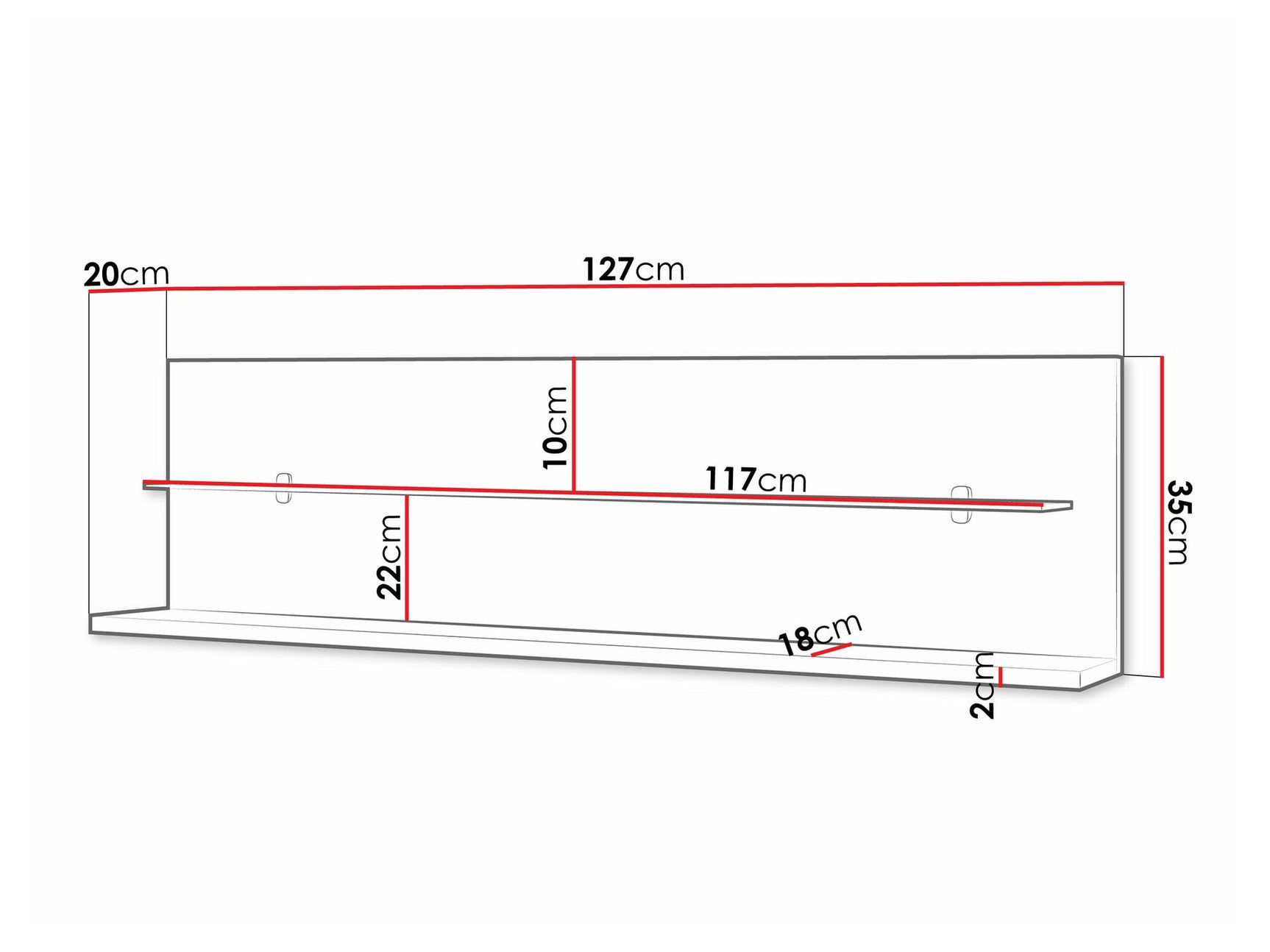 Wall shelf Toledo AG105