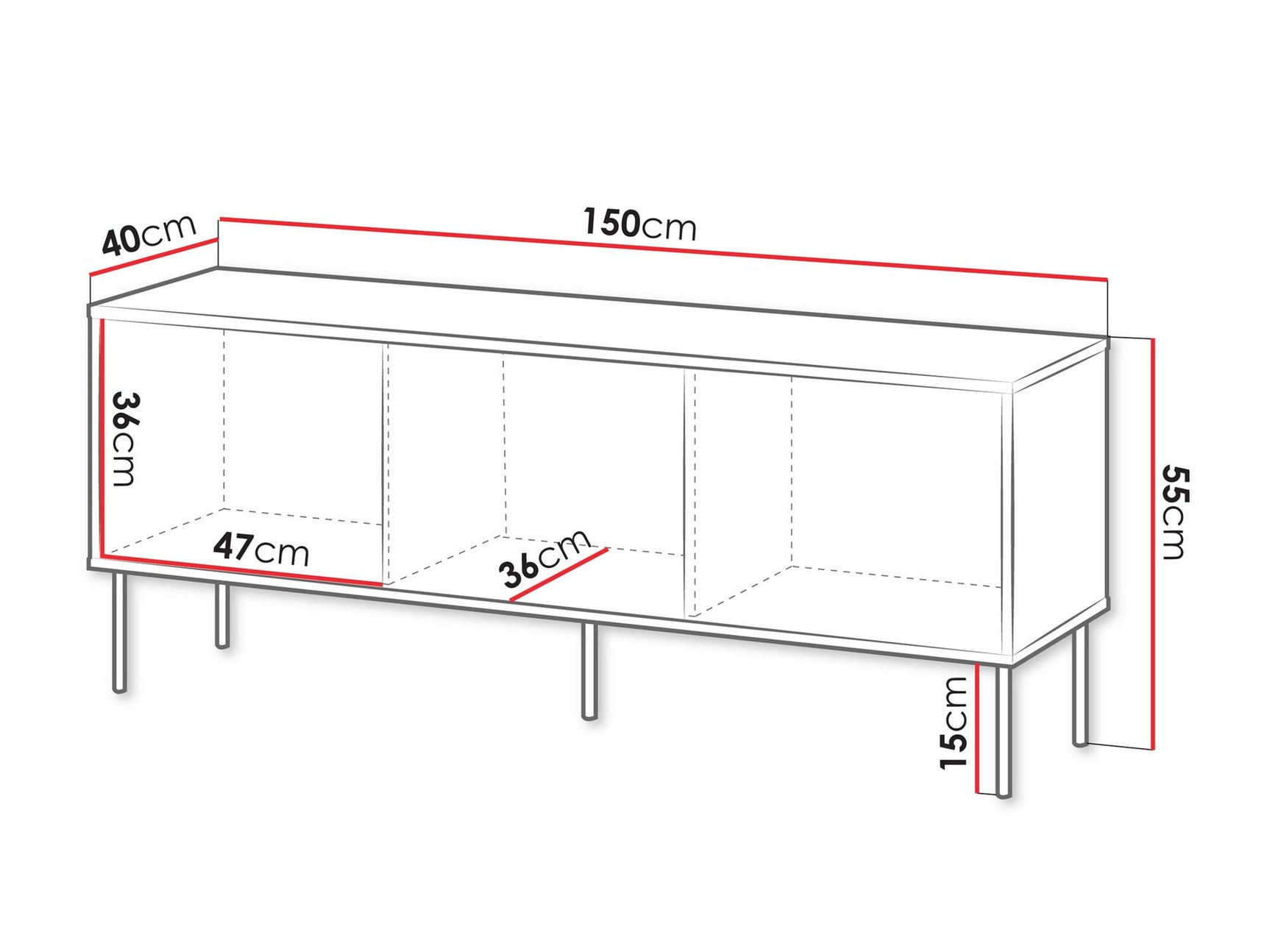 TV stand Charlotte AG104