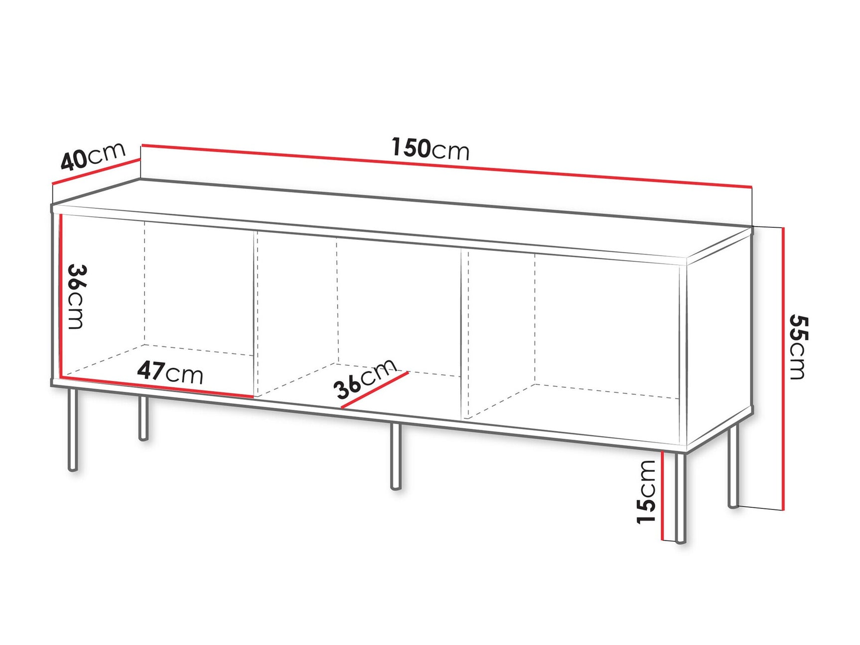 TV stand Charlotte AG104