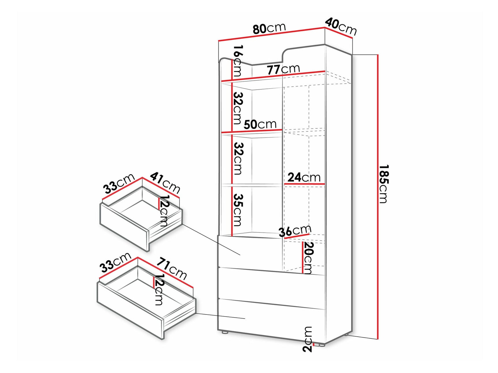 Bookcase Domcali 102