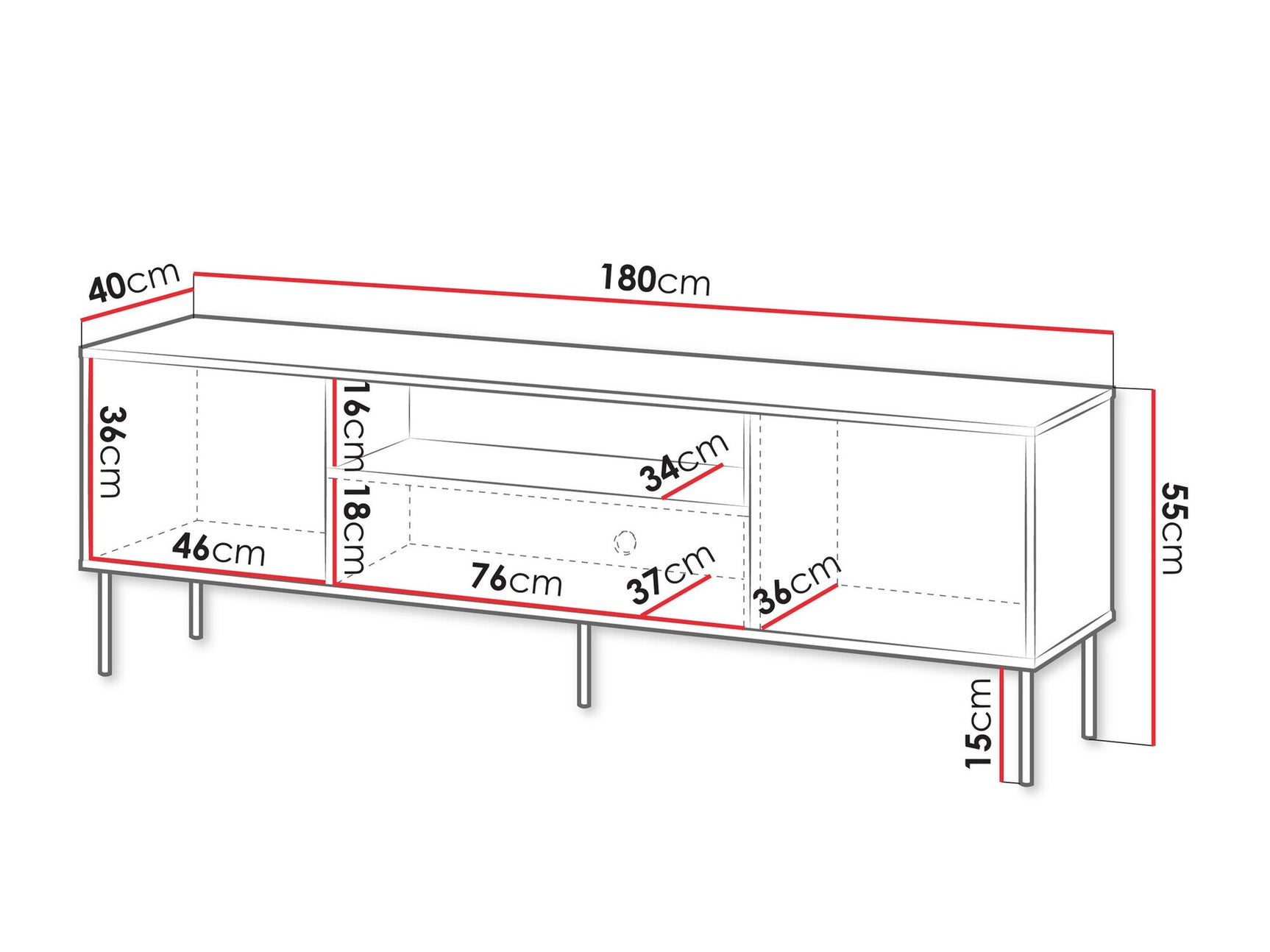 TV stand Charlotte AG105