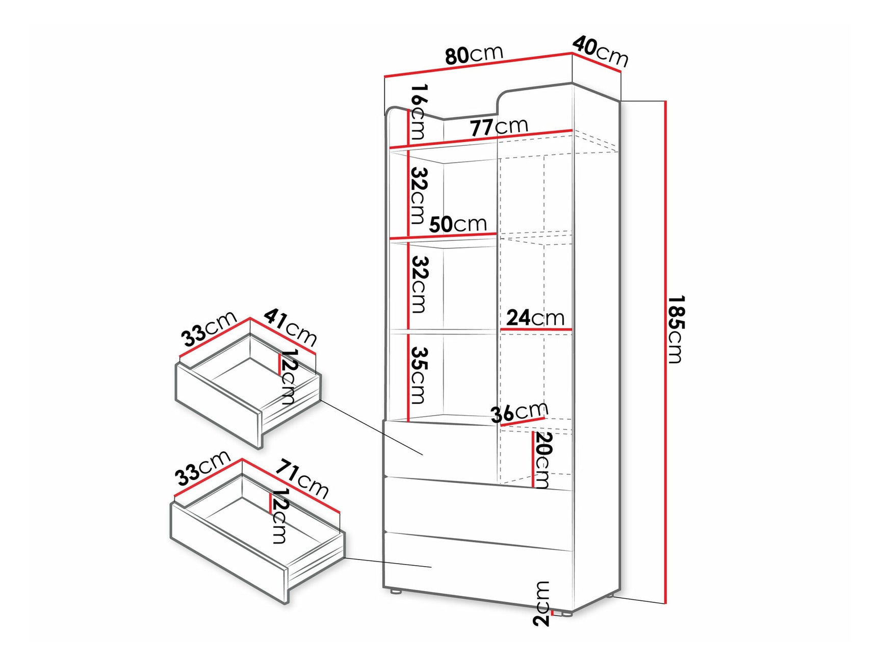 Bookcase Domcali 102